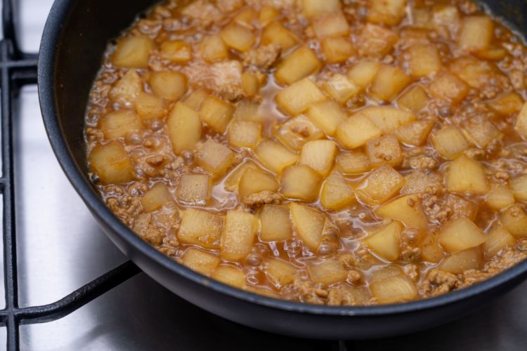 大根のキーマカレー風煮の材料と作り方