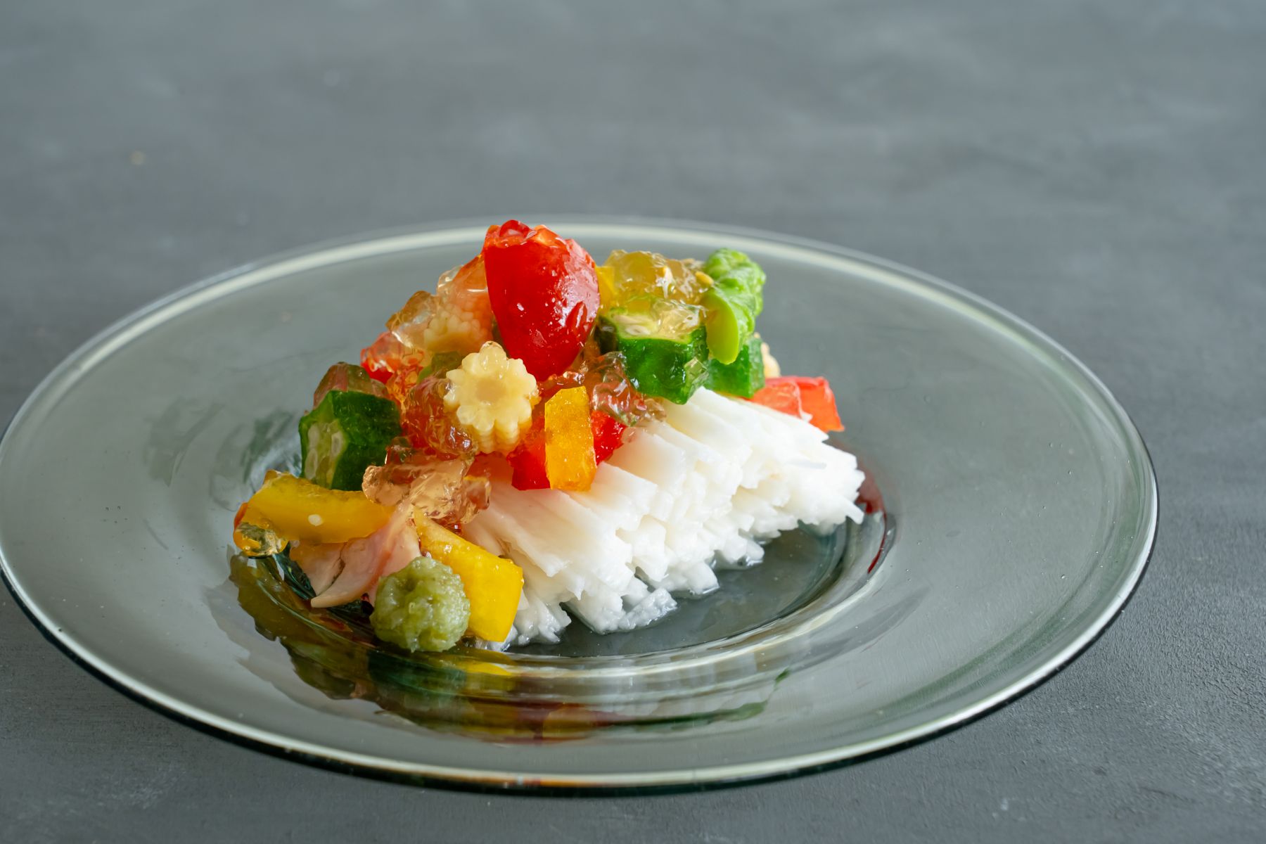 ハムと野菜のコンソメゼリー寄せの材料と作り方