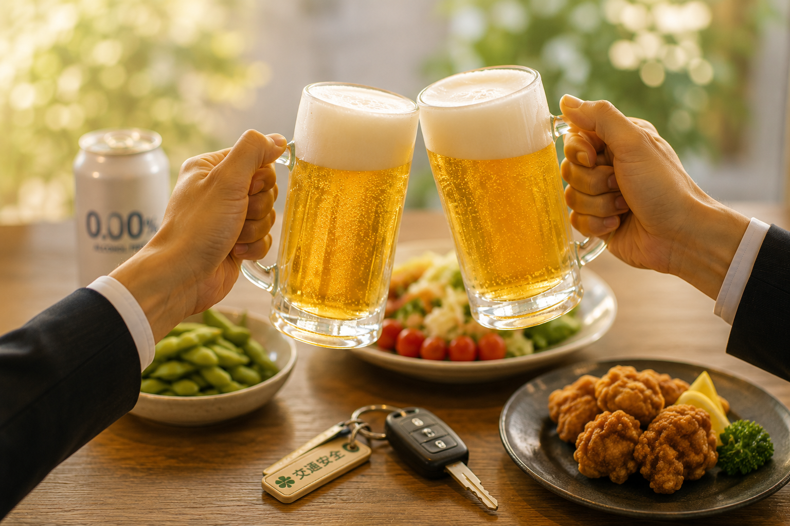 ノンアルコールビールで乾杯